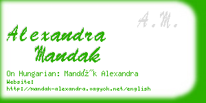 alexandra mandak business card